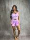 PREORDER Birdie Cross My Heart Active Shorts in Sweet Pea *final sale*