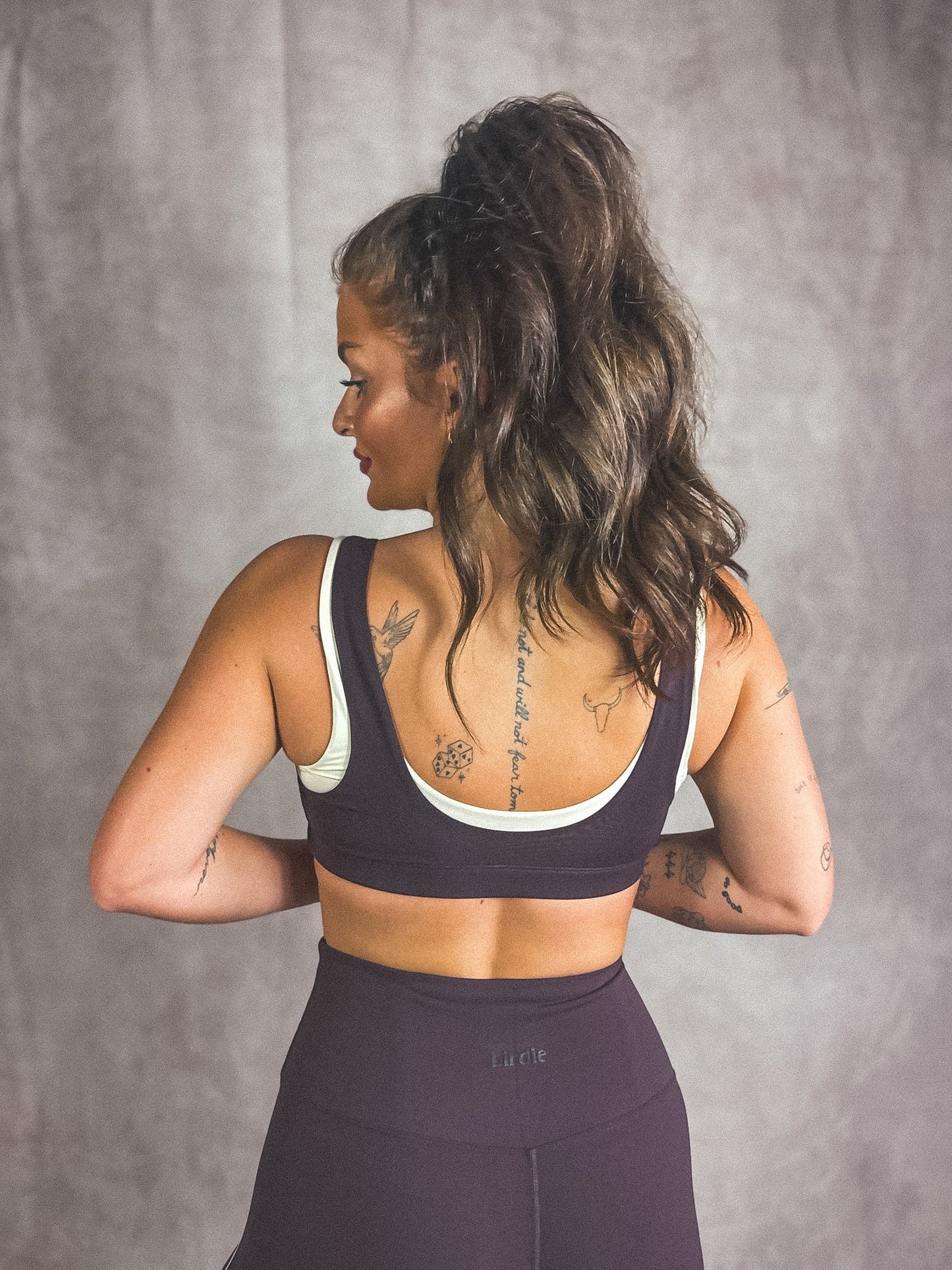 PREORDER Double Take Mesh Sports Bra in Dark Plum *final sale*