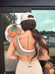 PREORDER Double Take Mesh Sports Bra in Mushroom Taupe *final sale*
