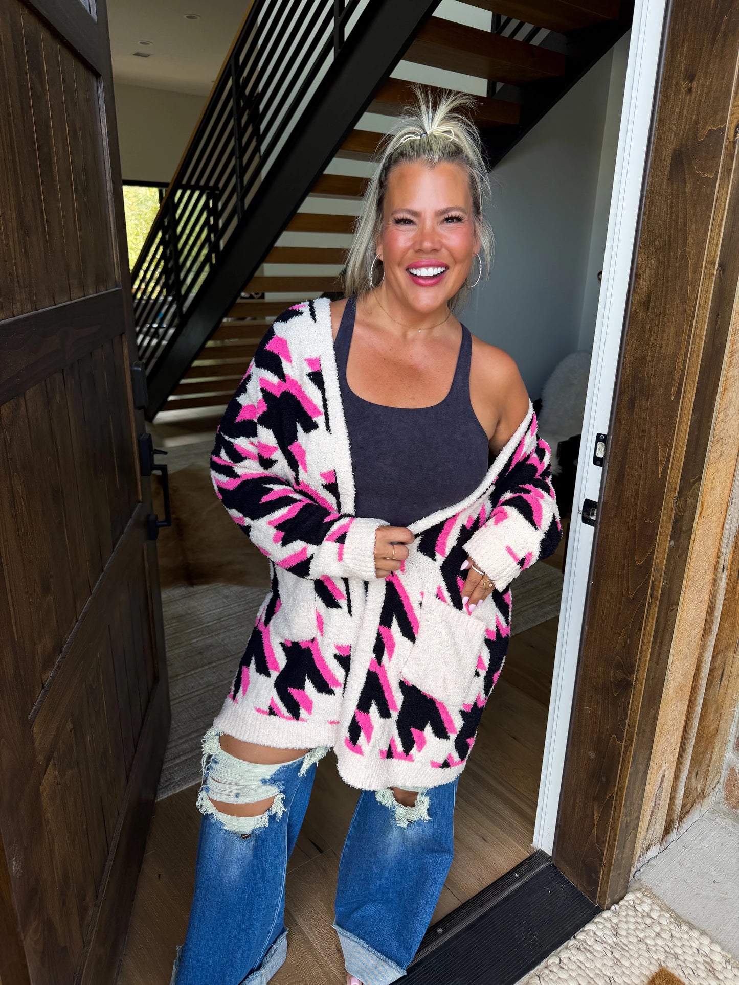 PREORDER Houndstooth Cloud Cardigan