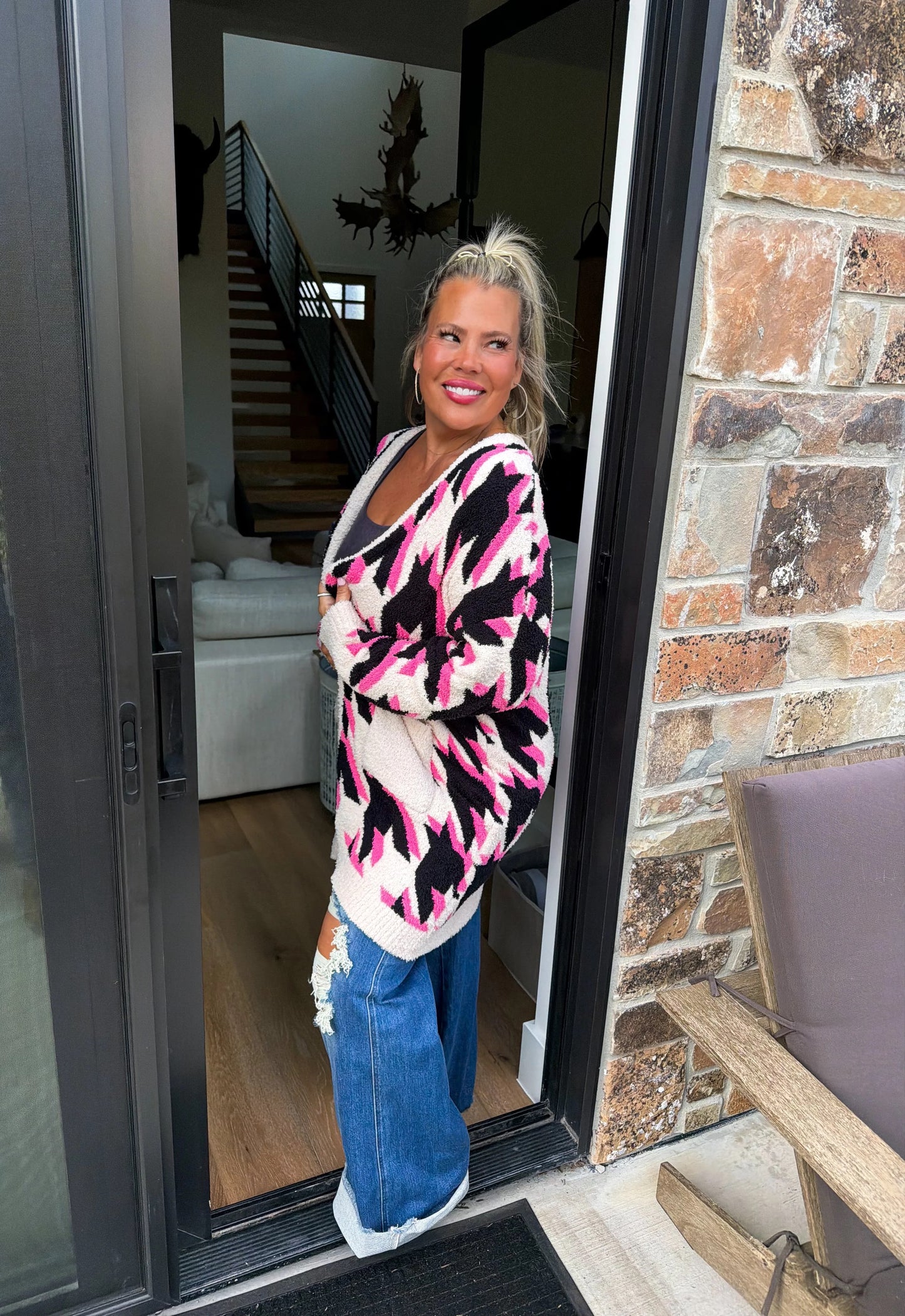 PREORDER Houndstooth Cloud Cardigan