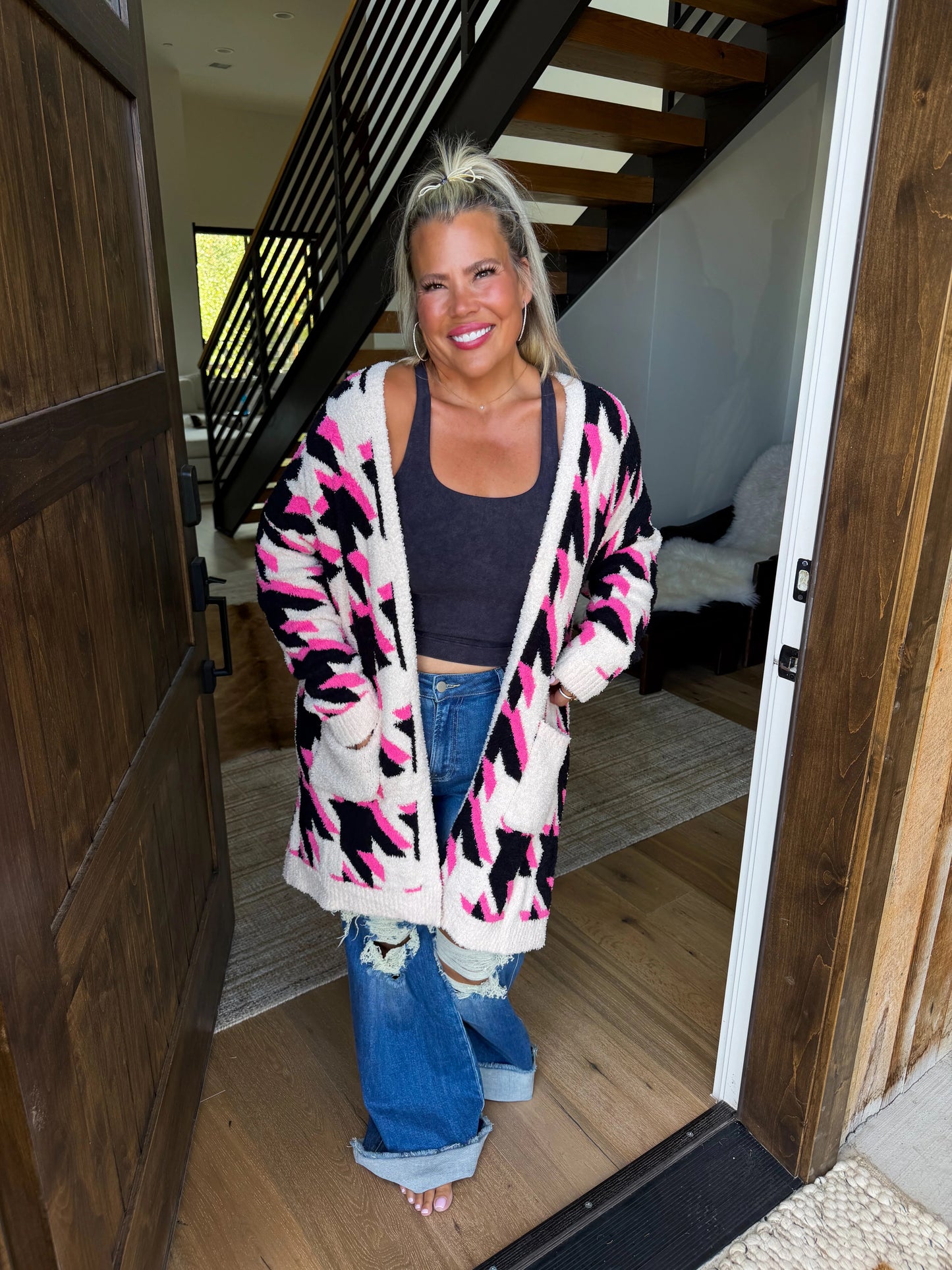 PREORDER Houndstooth Cloud Cardigan