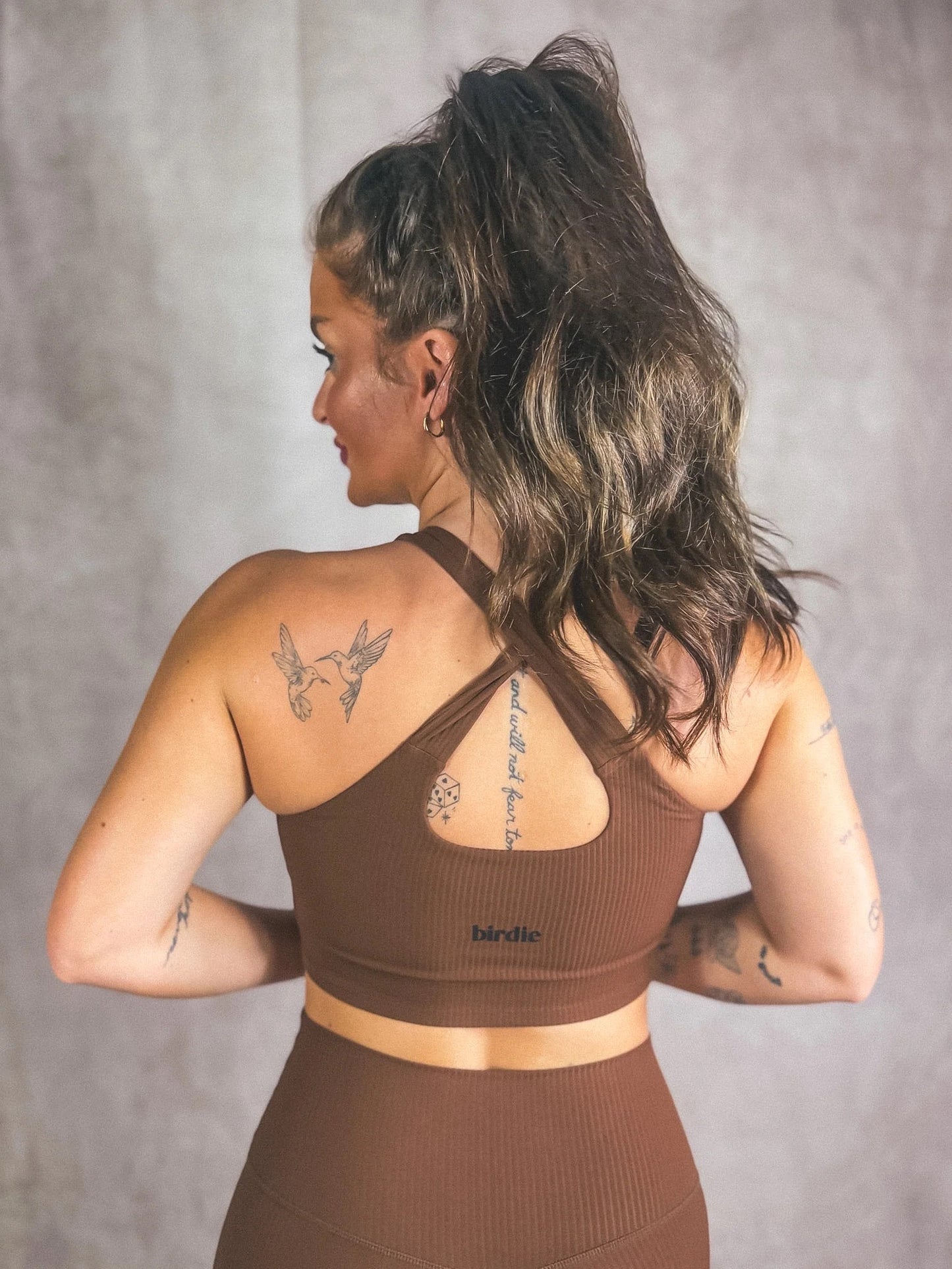 PREORDER Birdie Ribbed Crossback Brami in Espresso *final sale*