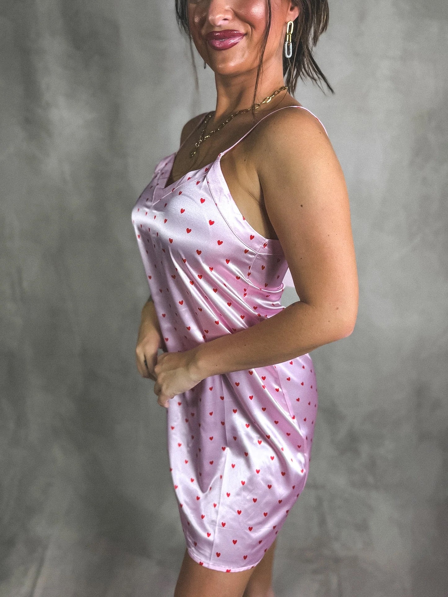 PREORDER Birdie Dreamstate Satin Sleep Dress in Petal Heart