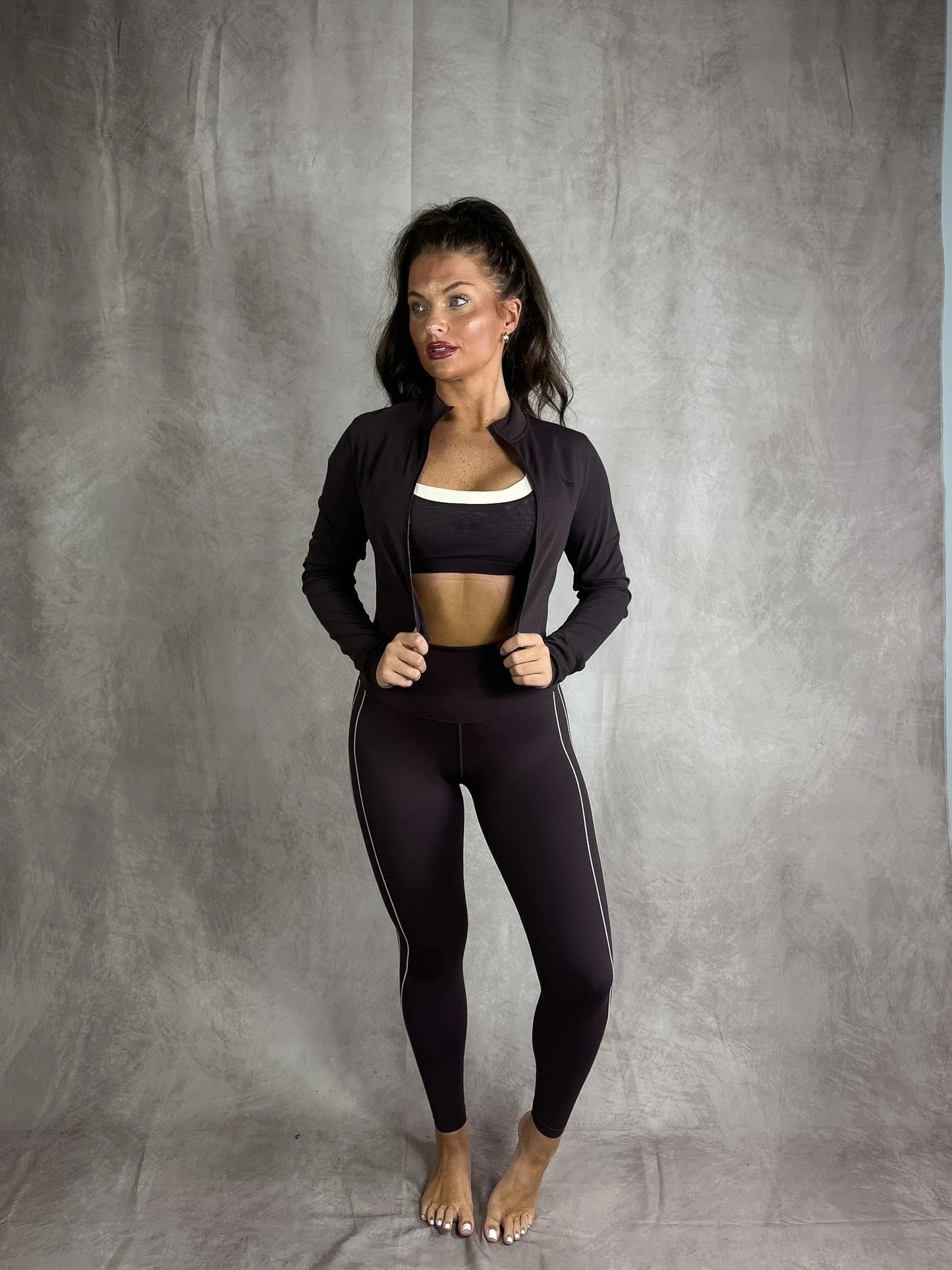 PREORDER Birdie Define Motion Zip-Up in Dark Plum