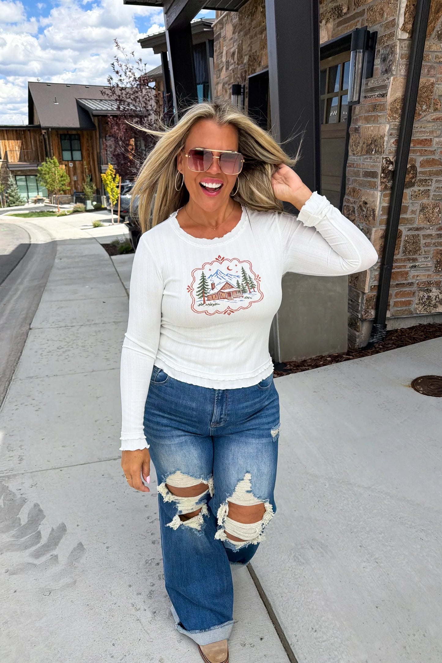 PREORDER Off The Slopes Ribbed Top