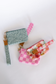 Bubblegum Check Zipper Pouch