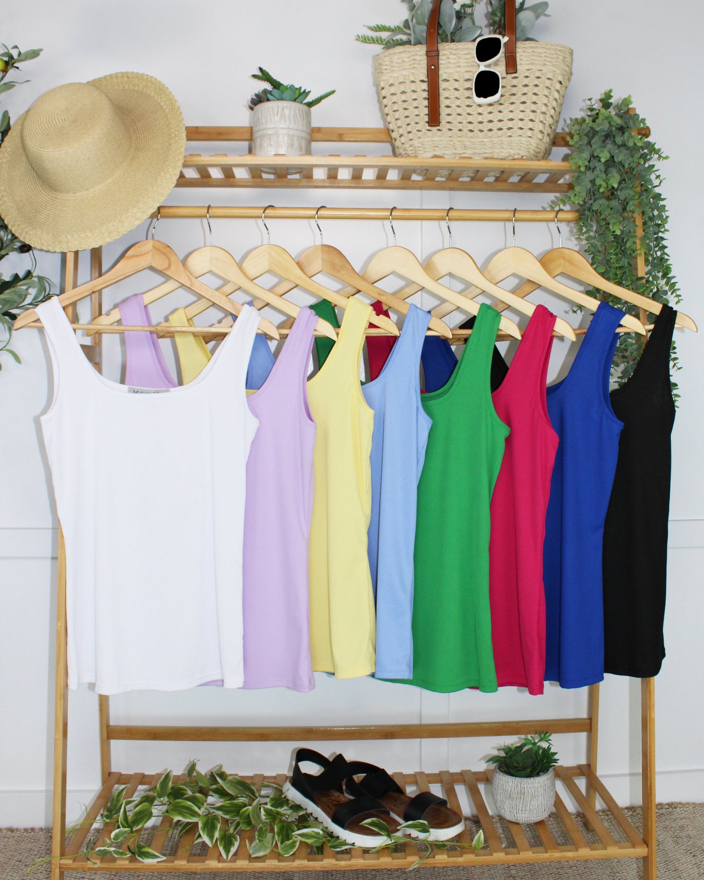 Michelle Mae Rachel Ribbed Tank in Royal Blue